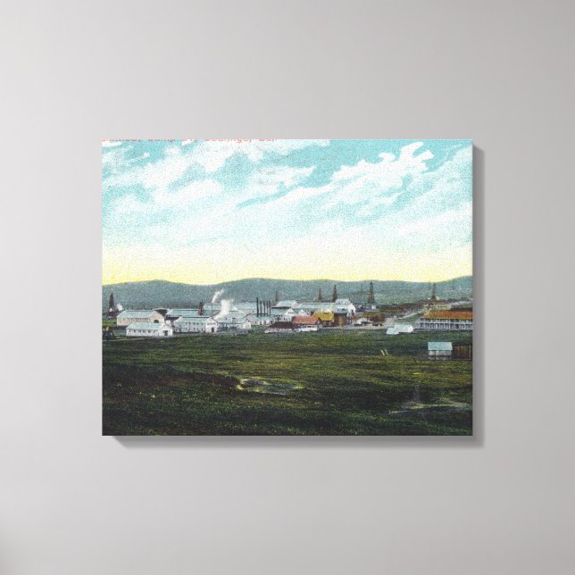 Aerial View of Camp 27 Oil FieldsCoalinga, CA Canvas Print (Front)