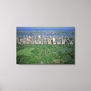 Aerial view of Central Park and the west side Canvas Print