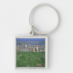 Aerial view of Central Park and the west side Keychain
