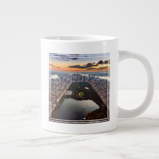 Aerial View of Central Park at Sunset Large Coffee Mug