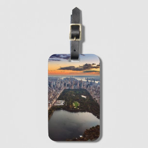 Aerial View of Central Park at Sunset Luggage Tag