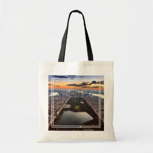 Aerial View of Central Park at Sunset Tote Bag