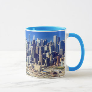 Aerial view of Chicago Downtown with Lake Mug