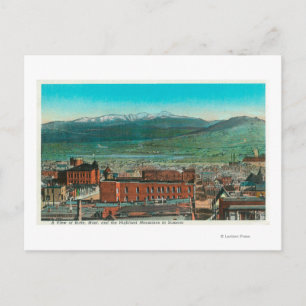Aerial View of City and Highland Mountain Postcard