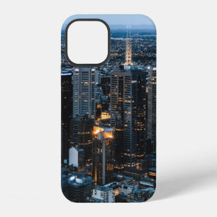 AERIAL VIEW OF CITY BUILDINGS DURING NIGHT TIME iPhone 12 CASE