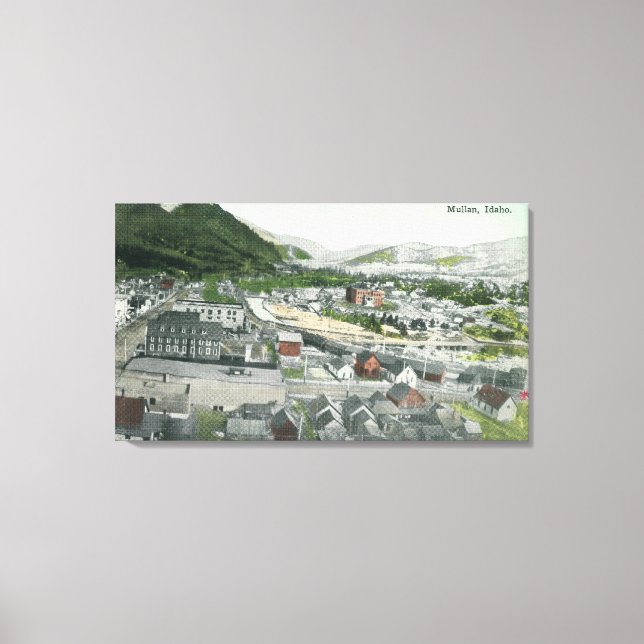 Aerial View of CityMullan, ID Canvas Print (Front)