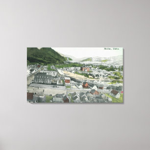 Aerial View of CityMullan, ID Canvas Print