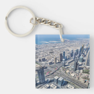 Aerial View Of Dubai Keychain