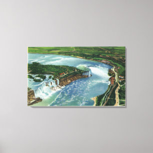 Aerial View of Entire Niagara Falls 2 Canvas Print