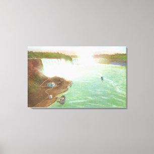 Aerial View of Entire Niagara Falls Canvas Print