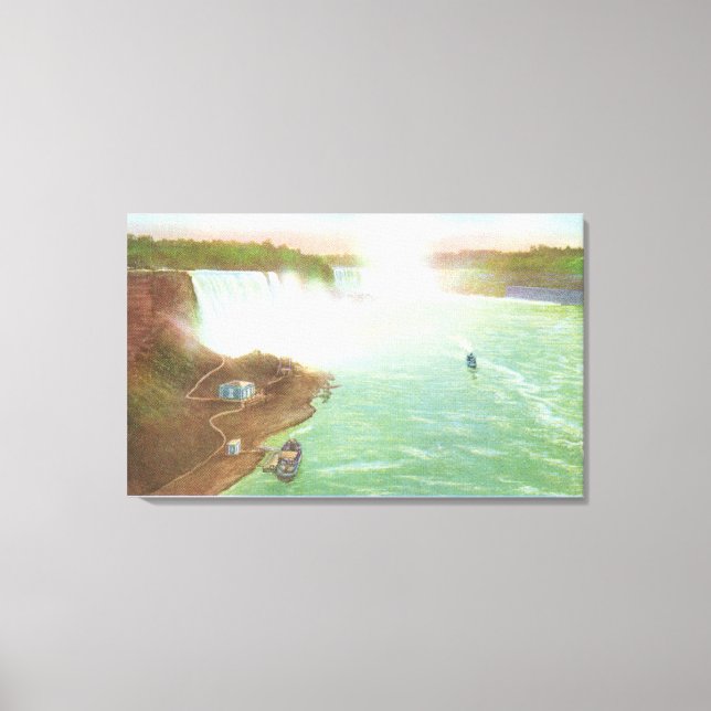 Aerial View of Entire Niagara Falls Canvas Print (Front)