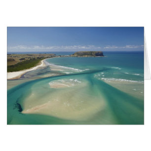 Aerial view of estuary, Sawyer Bay, Stanley and