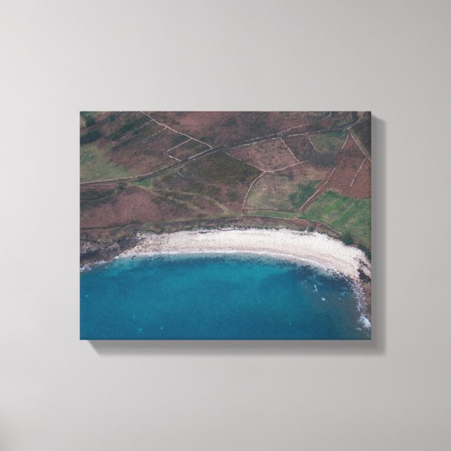 aerial view of farm field canvas print (Front)