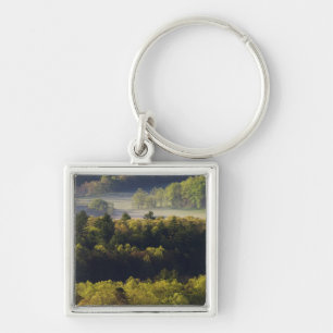 Aerial view of forest in Cades Cove, Great Smoky Keychain