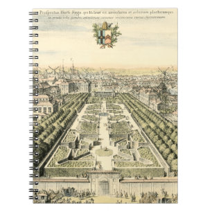 Aerial View of Formal Garden by Eric Dahlbergh Notebook