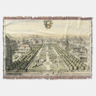 Aerial View of Formal Garden by Eric Dahlbergh Throw Blanket