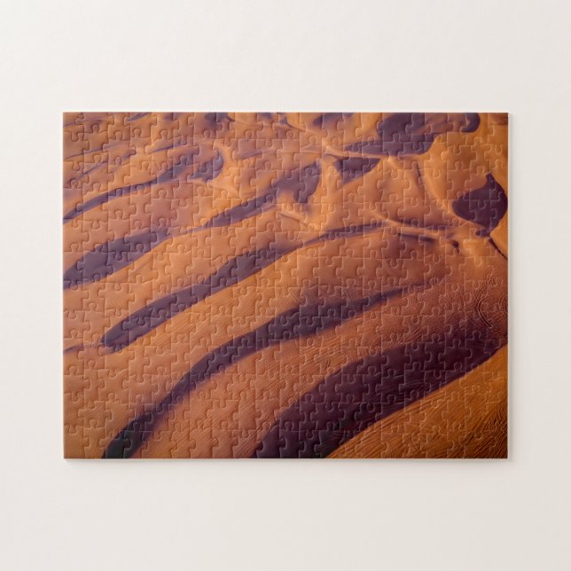 Aerial View of Golden Orange Desert Sand Dunes Jigsaw Puzzle (Horizontal)