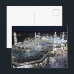 Aerial View of Hajj Pilgrims at the Kaaba, Mecca Postcard<br><div class="desc">An aerial view of the Grand Mosque packed with Hajj pilgrims gathered for evening prayers at the Kaaba in Mecca, Saudi Arabia. (The Original image is CCSA 2.0 by Al Jazeera. This version of the image is edited and enhanced for commercial printing purposes and is now CCSA 2.0 by me,...</div>