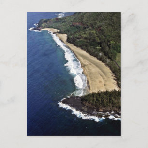 Aerial View Of Hanalei Beach - Kauai Postcard