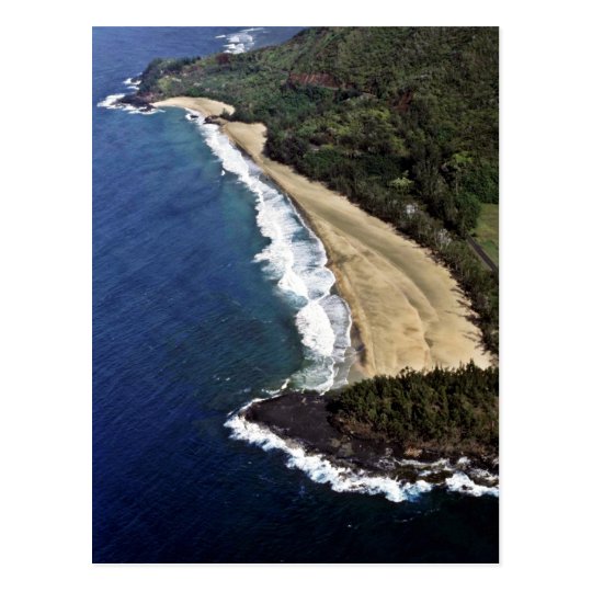 Aerial View Of Hanalei Beach - Kauai Postcard