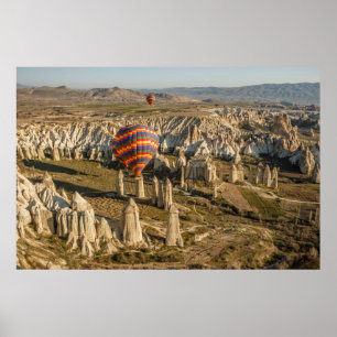 Aerial View Of Hot Air Balloons, Cappadocia 2 Poster