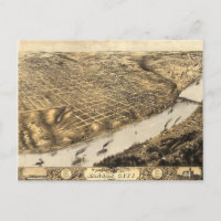 Aerial View of Kansas City, Missouri (1869)