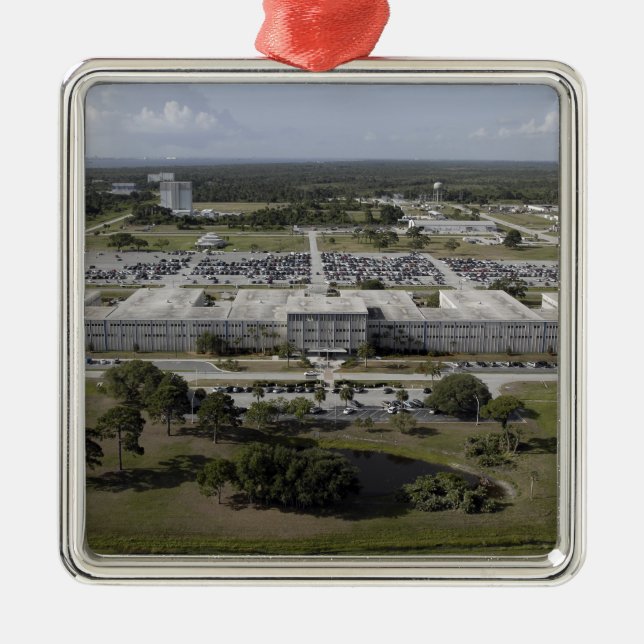 Aerial view of Kennedy Space Centre Metal Ornament (Front)