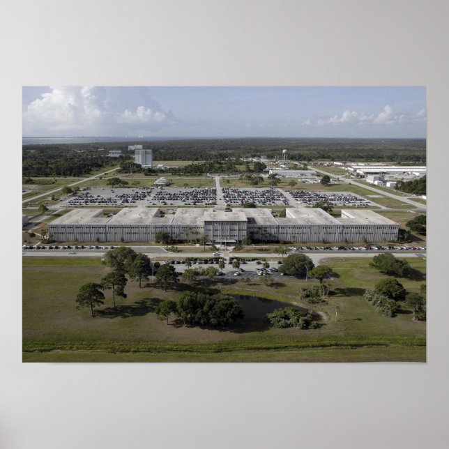 Aerial view of Kennedy Space Centre Poster (Front)