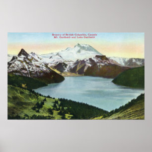 Aerial View of Lake Garibaldi and Mount Garibald Poster