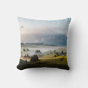 AERIAL VIEW OF LAND THROW PILLOW