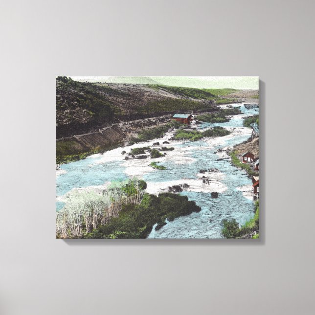 Aerial View of Link RiverKlamath County, OR Canvas Print (Front)