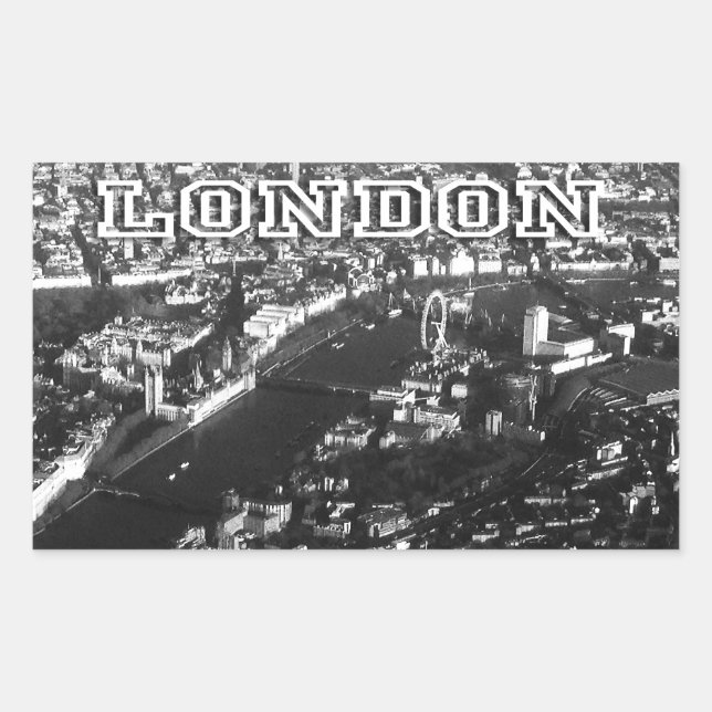 Aerial view of London Sticker (Front)