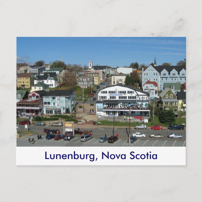 Aerial view of Lunenburg, Nova Scotia Postcard (Front)