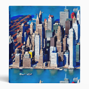 Aerial View of Manhattan Pattern Binder