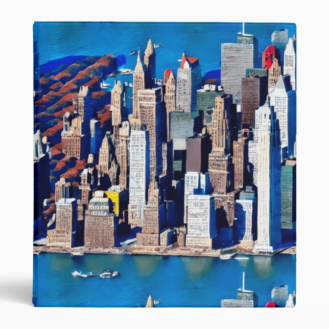 Aerial View of Manhattan Pattern  Binder (Front)