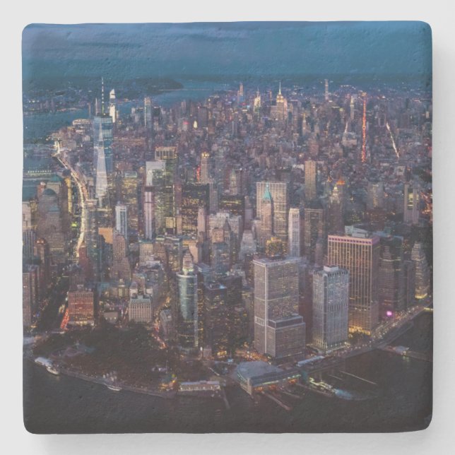 Aerial View of Manhattan Stone Coaster (Front)