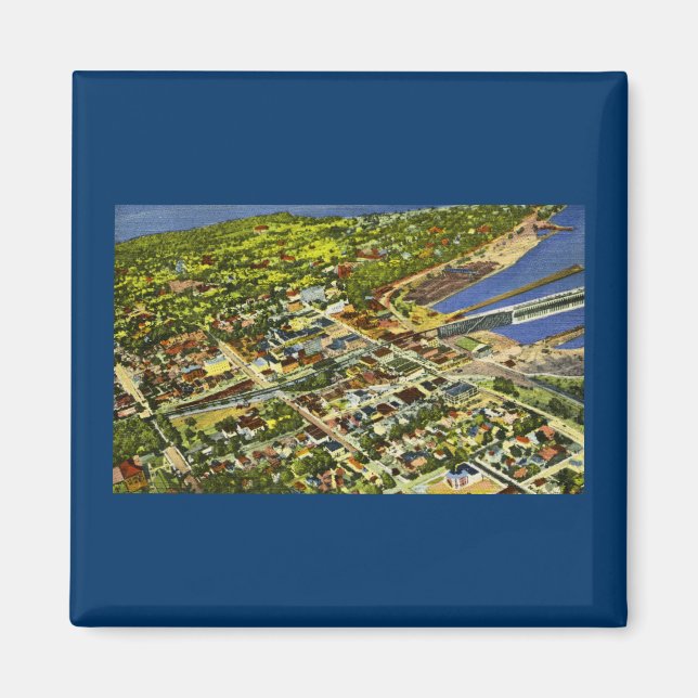Aerial View of Marquette, Michigan Magnet (Front)