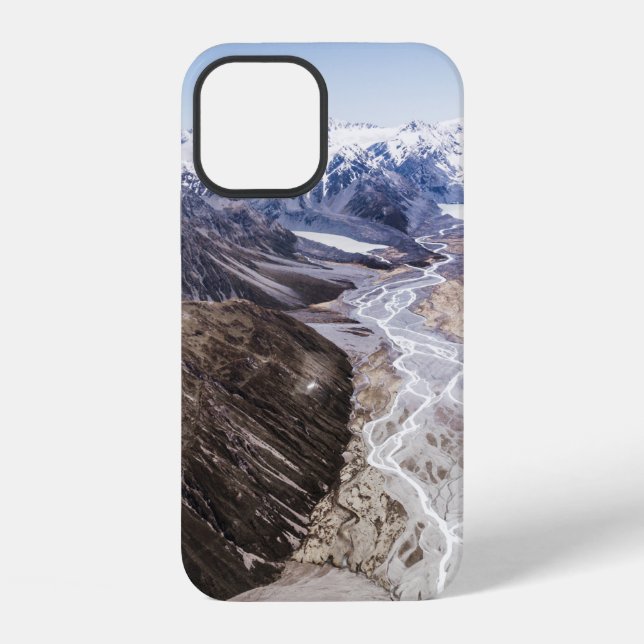 AERIAL VIEW OF MOUNTAIN RANGES iPhone CASE (Back)