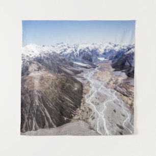 AERIAL VIEW OF MOUNTAIN RANGES TAPESTRY