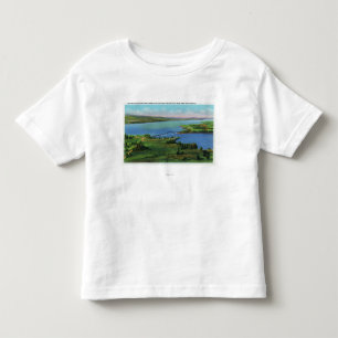 Aerial View of New Bridge Connecting NY and VT Toddler T-shirt