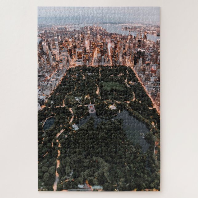 Aerial View of NYC and Central Park Jigsaw Puzzle (Vertical)