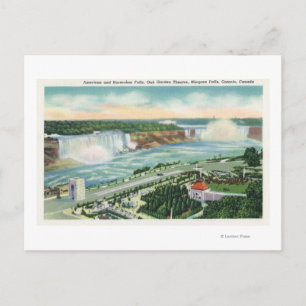 Aerial View of Oakes Garden Theatre and Falls Postcard
