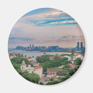 Aerial View of Olinda and Recife Pernambuco Brazil Magnet
