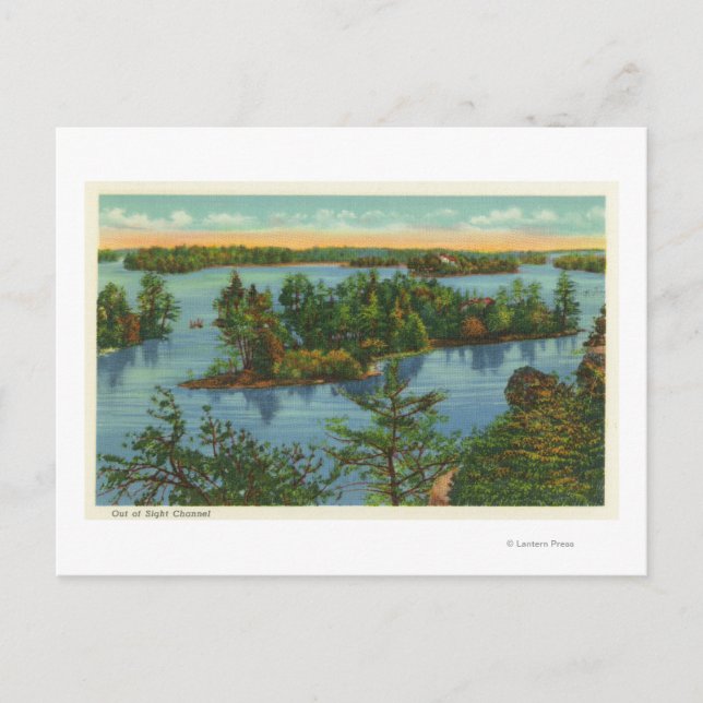 Aerial View of Out of Sight Channel Postcard (Front)