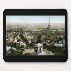 Aerial View of Paris, France Vintage Mouse Pad