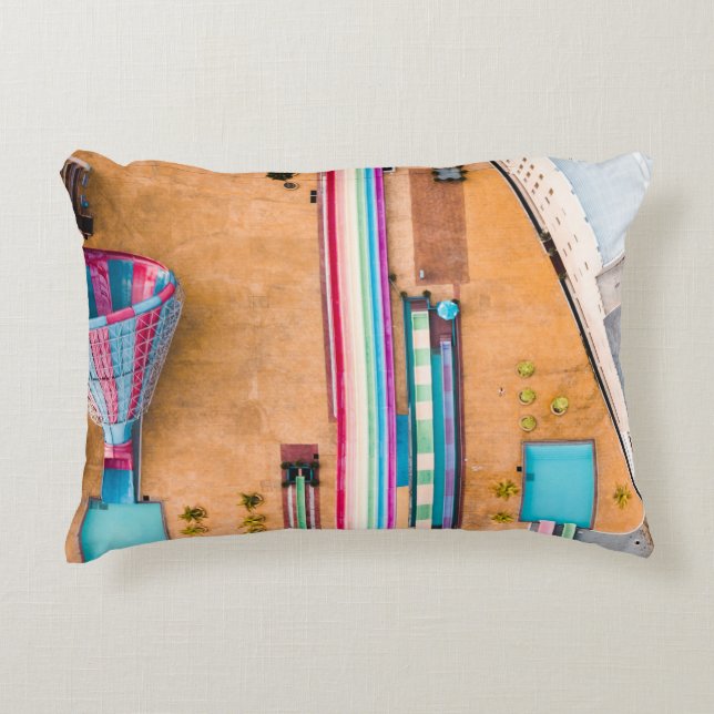 Aerial view of park accent pillow (Front)