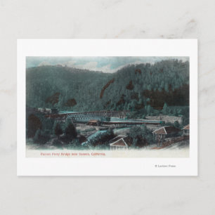 Aerial View of Parrott Ferry BridgeSonora, CA Postcard