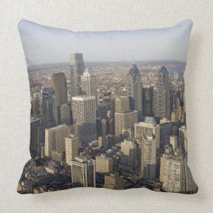 Aerial view of Philadelphia, Pennsylvania Throw Pillow