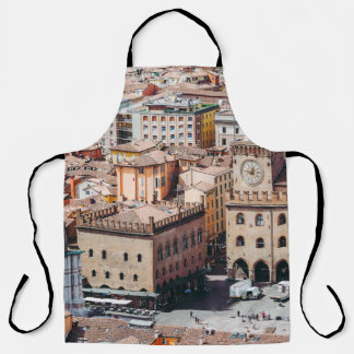 Aerial view of Piazza Maggiore Square and San Petr Apron