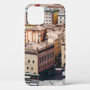 Aerial view of Piazza Maggiore square and San Petr iPhone 12 Case
